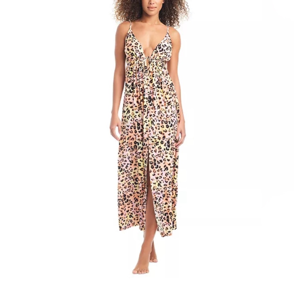Bar III Animal Print Swim Coverup Size Medium